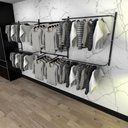 Ver imagem 1 de Arara de Roupas para Loja Quarto Closet 14 Peças Regulável 300x100 Cm Cor Preto Kit Clst1b366