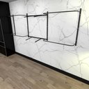 Ver imagem 2 de Arara de Roupas para Loja Quarto Closet 14 Peças Regulável 300x100 Cm Cor Preto Kit Clst1b366