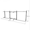 Ver imagem 4 de Arara de Roupas para Loja Quarto Closet 14 Peças Regulável 300x100 Cm Cor Preto Kit Clst1b366