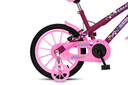 Ver imagem 3 de Bicicleta Aurora Fest, Aro 16, com Freios V-brake, com Rodas de Apoio, Capa Corrente e Cestinha Roxo