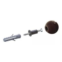 Kit 4 Peças - Batedor/amortecedor de Porta:marrom - 3