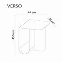 Ver imagem 2 de Mesa Apoio Lateral 45cm Moderna Verso Rivatti