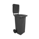 Ver imagem 5 de Lixeira 120 Litros Roda de 200mm - Lar Plásticos - Cinza