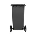 Ver imagem 2 de Lixeira 120 Litros Roda de 200mm - Lar Plásticos - Cinza