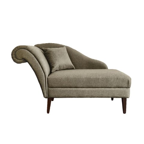 Recamier Divã Olivia 1,30cm Linho Bege - Dominic Decor