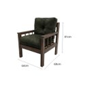 Ver imagem 5 de Sofá 3 Lugares + 2 Poltronas Madeira Maciça Veludo Sala