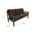 Ver imagem 4 de Sofá 3 Lugares + 2 Poltronas Madeira Maciça Veludo Sala