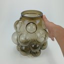 Ver mais imagens de Vaso Conka Decorativo Cachepô Enfeite  25x24x24cm Vidro Âmbar