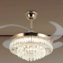 Ver imagem 2 de Luminaria Ventilador Retratil 3 Tons Lustre Hera 6 Velocidades Ajustaveis Controle Ajustaveis Sala Q