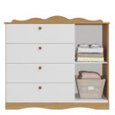 Ver imagem 5 de Cômoda Infantil 4 Gavetas Aquarela Espresso Móveis Bege/Nature/Branco