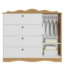 Ver imagem 4 de Cômoda Infantil 4 Gavetas Aquarela Espresso Móveis Bege/Nature/Branco