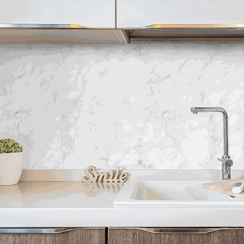 Papel de Parede Marmorizado Cinza Autocolante Áreas Molhadas