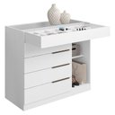 Ver imagem 3 de Cômoda Sapateira Sevilha 2004147 e Armário Multiuso Florença 2000199 Branco Tx - Aramóveis
