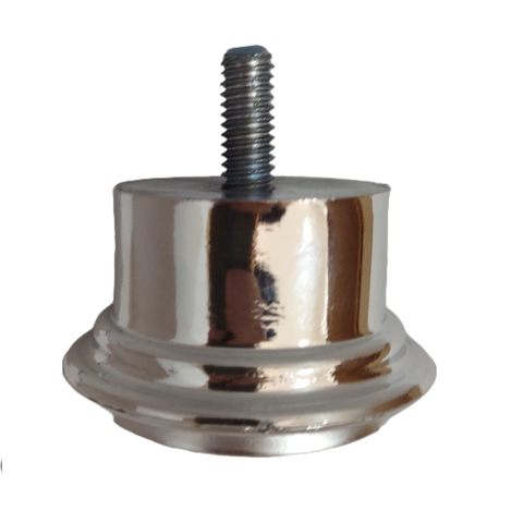 Pé para Sofá 3,3cm Cromado Redondo Kit 4 Unidades