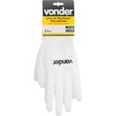 Ver imagem 1 de Luva poliéster helanca g branco palma pu ca30909 - Vonder