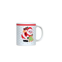 Caneca Cerâmica Decoração Natalina Papai Noel 300 Ml:01 - 1