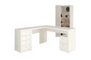Ver imagem 2 de Escritório com Mesa para Computador e Armário Canto Branco - Fdecor