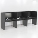 Ver imagem 1 de Estação de Trabalho Escritório Mesa Call Center 3 Lugares Preto