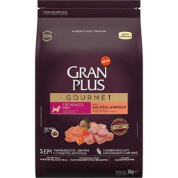 Ração GranPlus Gourmet Salmão e Frango para Cães Adultos Mini - 3 Kg - 1 Ração GranPlus Gourmet Salmão e Frango para Cães Adultos Mini - 3 Kg - 1