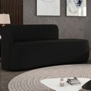 Ver imagem 1 de Sofá 2 Lugares para Sala 140cm Orgânico Wendi Veludo Preto I01 - Mpozenato
