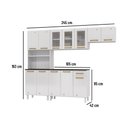 Ver imagem 3 de Cozinha Completa de Aço 4 Peças Armário para Forno/Micro e Balcão Multimóveis CR20371