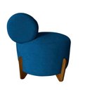 Ver imagem 3 de Poltrona Decorativa Mônaco Couro Azul Marinho