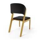 Ver imagem 5 de Cadeira Amanda Madeira Maciça Estofada para Mesa de Jantar Courino Preto 503