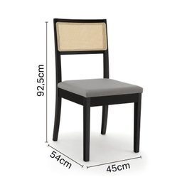 Conjunto Mesa Extensível Oval 4 Cadeira Madeira Maciça Encosto Telado Tiê CabeCasa MadeiraMadeira - 7