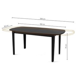 Conjunto Mesa Extensível Oval 4 Cadeira Madeira Maciça Encosto Telado Tiê CabeCasa MadeiraMadeira - 6