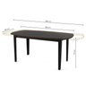 Conjunto Mesa Extensível Oval 4 Cadeira Madeira Maciça Encosto Telado Tiê CabeCasa MadeiraOriginals - 6