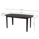 Ver imagem 7 de Conjunto Mesa Extensível Oval 4 Cadeira Madeira Maciça Encosto Telado Tiê CabeCasa MadeiraOriginals Preto