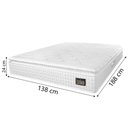 Ver imagem 2 de Colchão Casal Espuma D45 Lazio Pillow Top 138x188x24cm Branco Hellen
