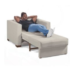 Sofa Cama Solteiro Sofia 1 Lugar 110cm com Pés de Madeira Talento Móveis - 2