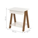 Ver imagem 2 de Mesa de Cabeceira com Gaveta Verona Amadeirado Off White