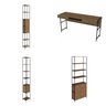 Conjunto Home Office 4 Peças 1 Escrivaninha e 3 Estantes Steel Quadra Industrial Artesano - 2