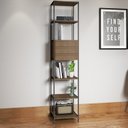 Ver imagem 7 de Conjunto Home Office 4 Peças 1 Escrivaninha e 3 Estantes Steel Quadra Industrial Artesano