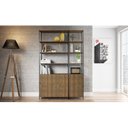 Ver imagem 3 de Conjunto Home Office 4 Peças 1 Escrivaninha e 3 Estantes Steel Quadra Industrial Artesano