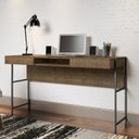 Ver imagem 4 de Conjunto Home Office 4 Peças 1 Escrivaninha e 3 Estantes Steel Quadra Industrial Artesano