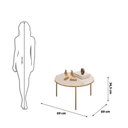 Ver imagem 4 de Mesa de Centro Tampo Redondo e Pés em Metal Dourado Dj Móveis Cleia Off White