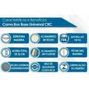 Ver imagem 2 de Cama Box Queen: Colchão Molas Superpocket Ensacadas Ortobom Elegant + Base Crc Suede Black (158x198