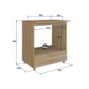 Ver imagem 3 de Balcão para Cooktop 4 Bocas 1 Gaveta 1 Nicho para Forno Completa Móveis