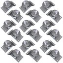 Ver imagem 1 de Kit 18 Chapinhas Chapa Inclinada 10º com Tubo Fixação Pés Palito Rosca 5/16 Zincada