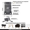 Ver imagem 2 de Kit 18 Chapinhas Chapa Inclinada 10º com Tubo Fixação Pés Palito Rosca 5/16 Zincada