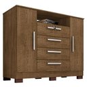 Ver imagem 1 de Cômoda Mirassol 4 Gavetas 2 Portas Malbec - Incorplac
