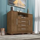 Ver imagem 2 de Cômoda Mirassol 4 Gavetas 2 Portas Malbec - Incorplac