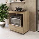 Ver imagem 1 de Balcão para Cooktop 5 Bocas 1 Gaveta 1 Nicho para Forno Completa Móveis