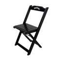 Ver imagem 2 de Conjunto Mesa Dobrável Madeira 110x70 com 6 Cadeiras Jack Preta - Tarimatã