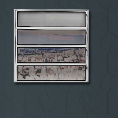 Janela de Alumínio Basculante 80x60cm Linha Plus Lux Esquadrias