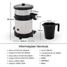 Espremedor Suco Laranja Limão Estrator Industrial 500w Bivolt Copo de 700ml 1 Peneira e 2 Carambolas - 4