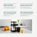 Ver imagem 7 de Espremedor Suco Laranja Limão Estrator Industrial 500w Bivolt Copo de 700ml 1 Peneira e 2 Carambolas